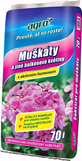 Picture of AGRO Substrát pro muškáty a jiné balkónové květiny 70 l